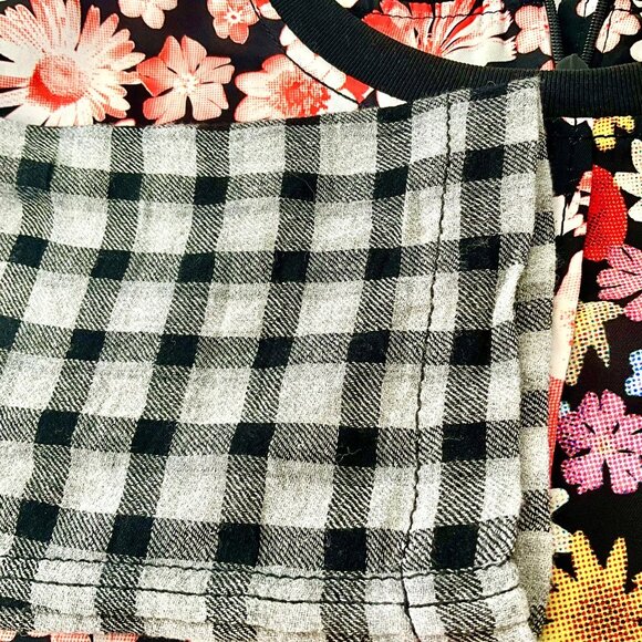 McQ Alexander McQueen Floral Patchwork Blouse IT 42 Mixed Print Long Sleeve Top - Picture 10 of 10